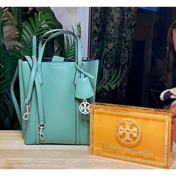 TORY BURCH Green Small Perry Handbag/Crossbody  ✺✺ - Picture 1 of 11